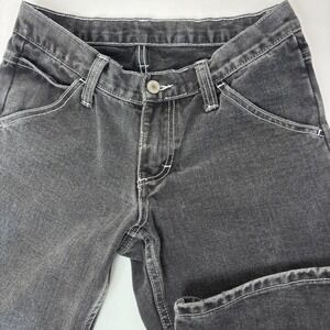 J Galt‎ Straight Cargo Carpenter Jeans 5-pocket Black Womens Sz S